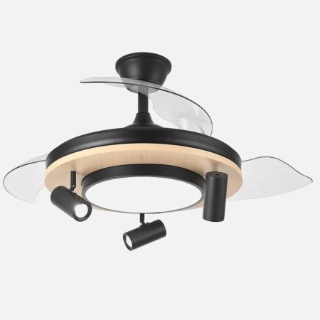 Ventilador Gladiator Fabrilamp Negro - Motor DC Ø107cm