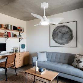 Ventilador de techo ALEMAR Tauro Blanco Luz LED Ø76 cm