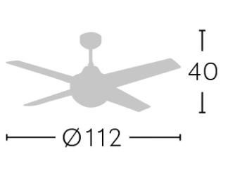 medidas ventilador Eolo Fabrilamp
