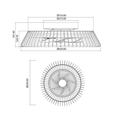 medidas ventilador himalaya Mantra