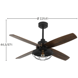 Ventilador AQUILO Fabrilamp Ø119cm