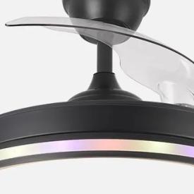 Ventilador Cacique Negro Fabrilamp - Motor DC Ø50-107cm