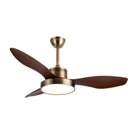 Ventilador Celeste XL Cuero satinado - Motor DC. Luz LED. 120cmØ.