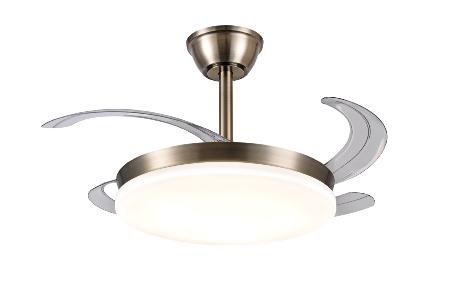 Ventilador Retractil Chloe-S Cuero P&B - Motor DC. 40-92cmØ.