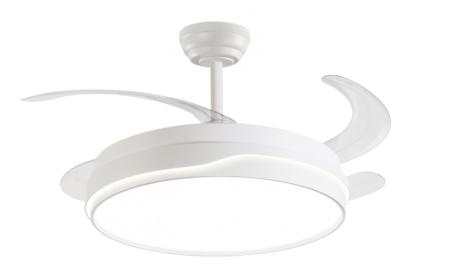 Ventilador NELO Blanco - Motor DC. luz LED. Ø50-107CM.