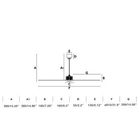 Ventilador JUST FAN S Negro Faro - 81cm Ø  