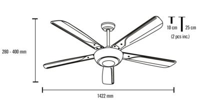 medidas ventilador monsoon mimax