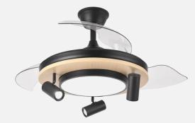 Ventilador Gladiator Fabrilamp Negro - Motor DC Ø107cm