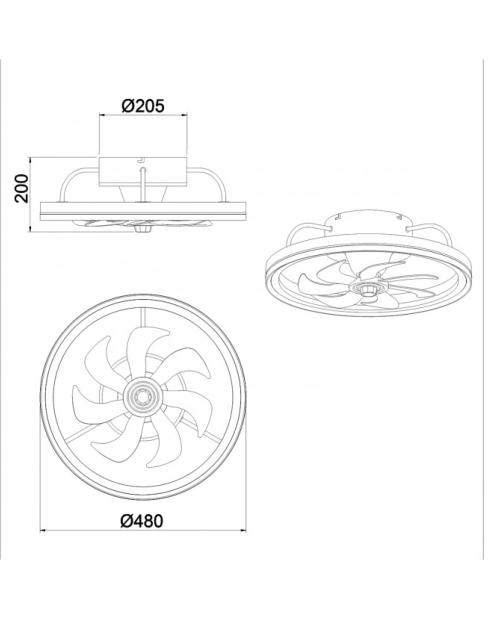 medidas de ventilador Tom ALEMAR Ref 11543