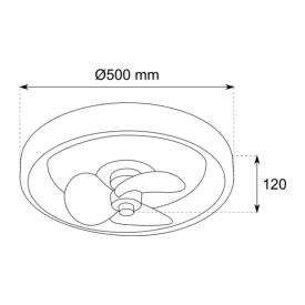 Ventilador Ibiza Blanco Acontract-Luz Motor DC