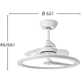 Ventilador CHOM Blanco Fabrilamp - Motor DC Ø62cm