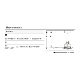 Ventilador JUST FAN M Negro Faro - 128cm Ø