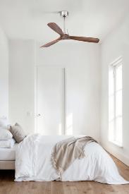 Ventilador LANTAU L FARO niquel/nogal - Sin luz Ø132cm.