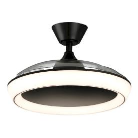 Ventilador retractil Zioneled Magno negro luz LED 50-107 cm