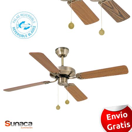 Ventilador Yakarta FARO oro viejo sin luz 121cm.Ø