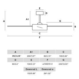 Ventilador SAINT Blanco FARO - Motor DC luz LED Ø132cm.