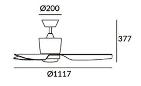 Ventilador Vera blanco FORLIGHT Ø111CM