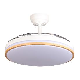 Ventilador Parlatore Blanco Madera Fabrilamp - Motor DC Ø48-107cm