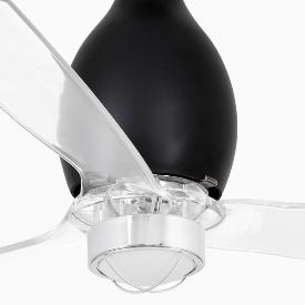 Ventilador LED 128 cm Mini Eterfan Negro Mate + Kit de Luz. FARO