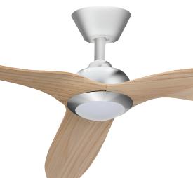Ventilador Delfos Niquel / Haya Domotico Fabrilamp - Motor DC Ø132cm