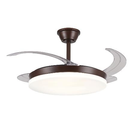 Ventilador retractil Isabella-L Marron P&B - Motor DC. 50-108cmØ.