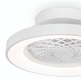 Ventilador MINI TIBET Blanco - Mantra. Luz LED Ø53cm