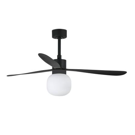 Ventilador AMELIA L BALL Negro FARO - Motor DC - Luz Led Ø132cm