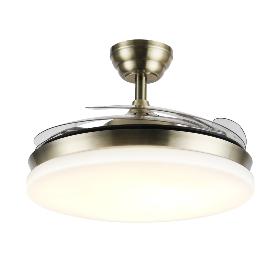 Ventilador retractil Isabella-L Cuero P&B - Motor DC. 50-108cmØ.