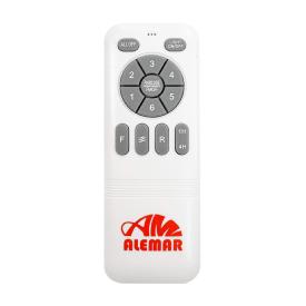Ventilador retractil ALEMAR Bribon Blanco Plata Luz LED Ø48-106 cm