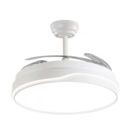 Ventilador NELO Blanco - Motor DC. luz LED. Ø50-107CM.