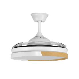 Ventilador Emperador Blanco Madera Fabrilamp - Motor DC Ø106cm