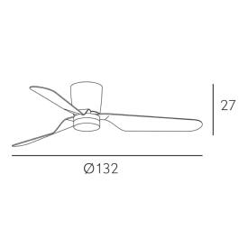 Ventilador Kochi Marron Fabrilamp - Motor DC Ø132cm