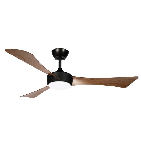 Ventilador Tormos Negro Roble Fabrilamp - Motor DC Ø132cm