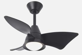 Ventilador Jaguar Negro Fabrilamp - Motor DC. 96cm Ø. Luz LED