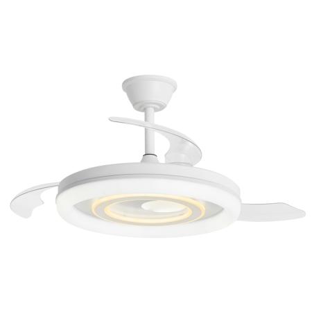 Ventilador retractil ALEMAR Bribon Blanco Luz LED Ø48-106 cm