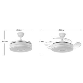 Ventilador Dani Mini Fabrilamp Cuero - Motor DC Ø40-91cm