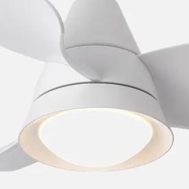 Ventilador Jaguar Blanco Fabrilamp - Motor DC. 96cm Ø. Luz LED