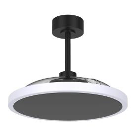 Ventilador retractil Zioneled Platon negro luz LED 107 cm