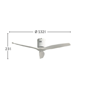 Ventilador Aguilon Blanco Fabrilamp - Motor DC Ø132cm