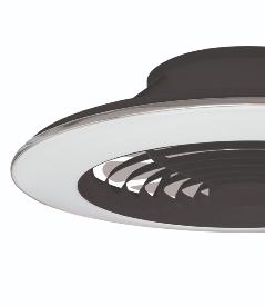 Ventilador ALISIO XL Negro - Mantra. Luz LED Ø73.5cm