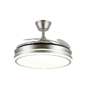 Ventilador retractil Ambra-L P&B Niquel - Motor DC. 50-108cmØ.