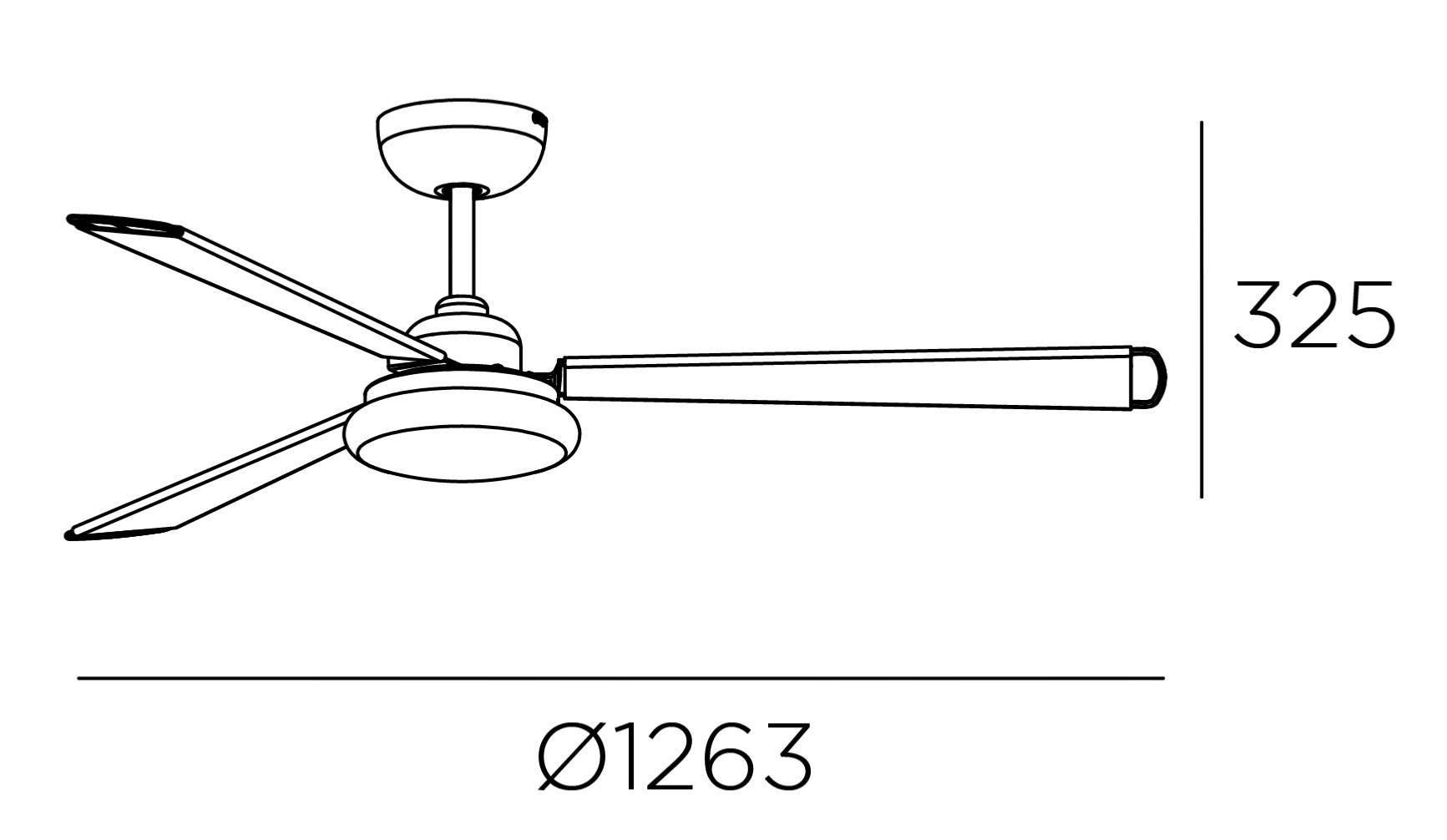 medidas ventilador calima Leds-c4