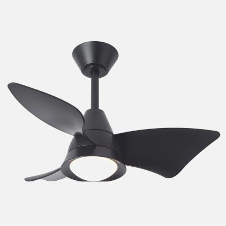 Ventilador Jaguar Negro Fabrilamp - Motor DC. 96cm Ø. Luz LED