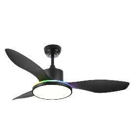 Ventilador Mandala Negro Fabrilamp - Motor DC Ø120cm
