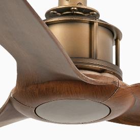 Ventilador JUST FAN S Oro Nogal Faro - 81cm Ø  