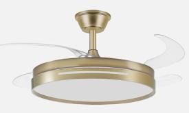 Ventilador MICENAS Cuero Fabrilamp - Motor DC Ø108cm