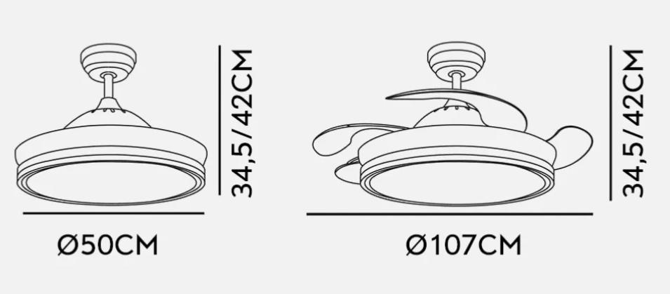 medidas ventilador fabrilamp bayomo