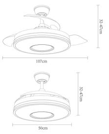 Ventilador Dani Fabrilamp Oro envejecido - Motor DC Ø108cm
