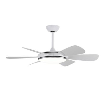 Ventilador Oriel Blanco Fabrilamp - Motor DC, luz LED Ø107cm