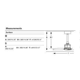 Ventilador JUST FAN M Blanco Arce Faro - 128cm Ø  